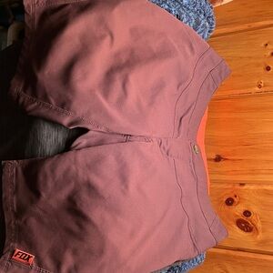 Fox Maroon Shorts with Orange Highlights